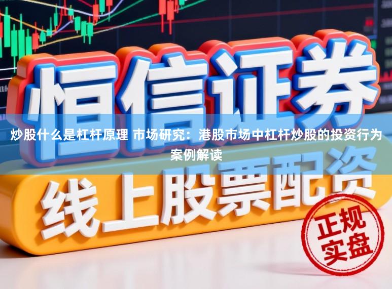 炒股什么是杠杆原理 市场研究:港股市场中杠杆炒股的投资行为案例解读
